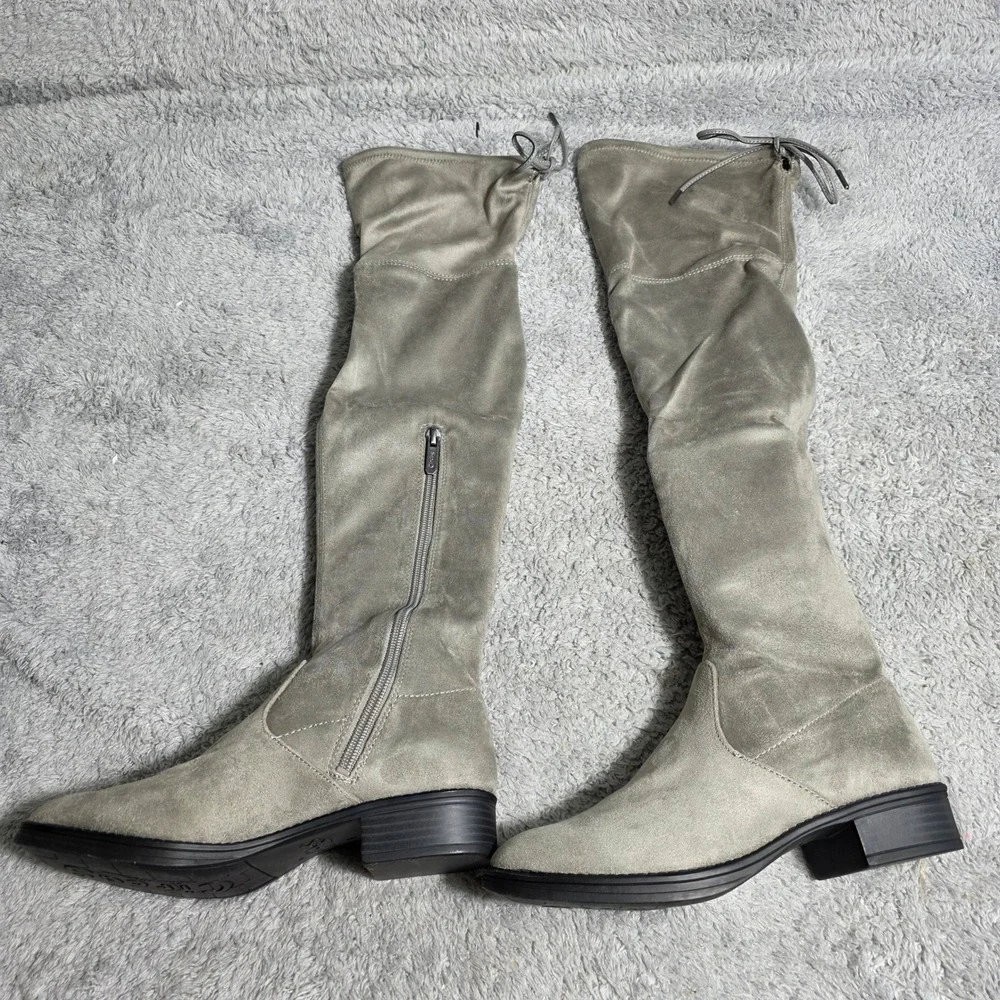 Circus by‎ Sam Edelman Peyton Grey Frost Thigh High Over the Knee Boots 6M NIB